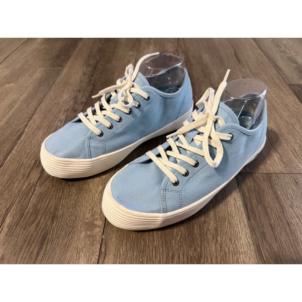 SEAVEES Womens Monterey Sneaker Platform Ice Blue Recycled Cotton Canvas Size 11